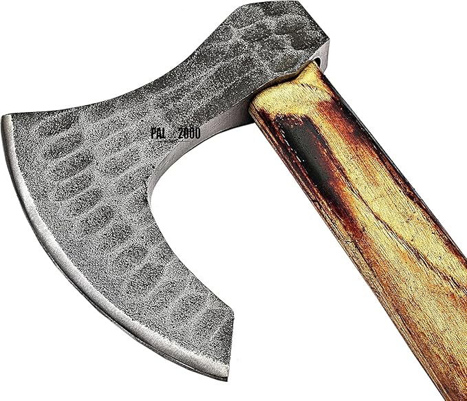 Splitting Axe Camping Chopping Hatchet Viking Tomahawk Battle Hunting Outdoor Solid Wood Handle 2038