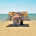 ALAZA Highland Cattle Sunflowers Wooden Fence Beach Tent Sun Shelter Portable Canopy Sunshade for Outdoor Camping Picnics Backyard Fun 10x9 ft