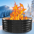 48 Inch Large Outdoor Fire Pit Ring17 Taller Heavy Duty High Heat Resistant Wood Burning Firepit for OutsideGalvanized Steel Outdoor Fireplace &amp Fire Pits Bowl for Backyard Bonfire PatioCamp