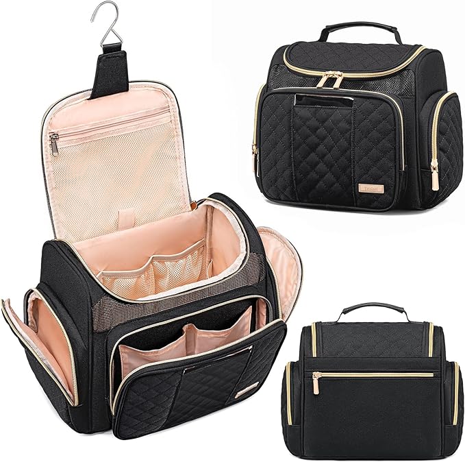 Large Toiletry Bag for Women MenBathroom BagWater Resistant Shower BagMakeup BagPortable Shower Caddy for College DormHanging Travel Toiletry Bag with Transparent Waterproof Phone Pocket