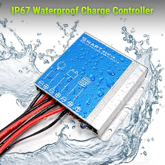 Newpowa 30 Watts 24V Waterproof Off Grid Solar Panel Kit Battery Trickle Charger Maintainer for Boat Car RV Motorcycle Marine Automotive 24V System