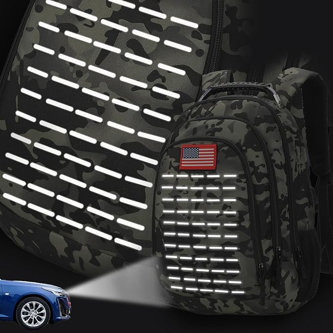 Camo BackpackSmall Tactical Backpack for outdoorMilitary Teen Boys Backpacks for School with USB Charging Port40L