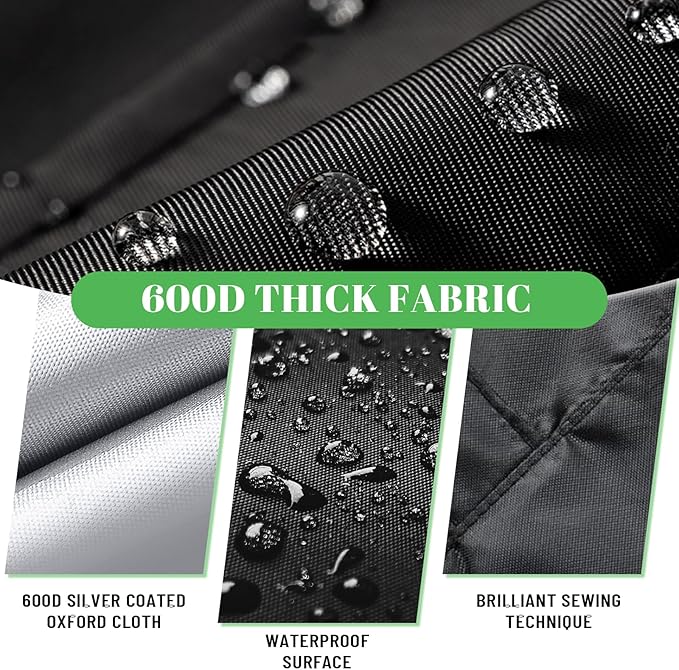 Generator Cover Fits for Generac 7043 22 kw Home Standby Generator Covers 600D Oxford Waterproof Dust-proof and UV-Resistant Cover with Fluorescent Green Buckle