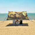 ALAZA Cute Owl Family Beach Tent Sun Shelter Portable Canopy Sunshade for Outdoor Camping Picnics Backyard Fun 10x9 ft