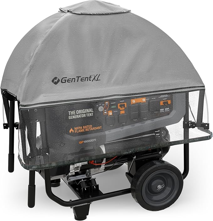 GenTent XL Open Frame Running Cover – Universal Kit Generator Tent for Larger Generators (Gray XL - Standard)