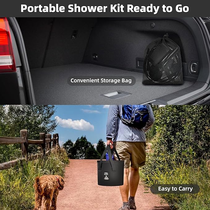 Upgraded Outdoor Shower Set with Suction Cups 3 Modes Camping Bathing Tool for Beach or Pet Bathing Outdoor Shower