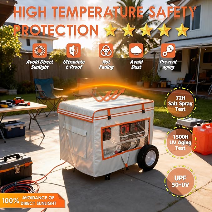 Generator coverGenerator Covers While RunningAll Season Protection for GeneratorHeavy Duty Waterproof Generator Covers for Outsidebeige (beige 28L x 20W x 20H)