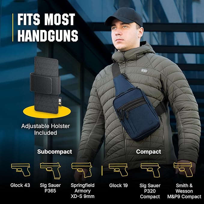M-Tac CCW Sling Bag for Men &amp Women - EDC Shoulder Bag Tactical - Crossbody Concealed Carry Bag - Mens Chest Pack