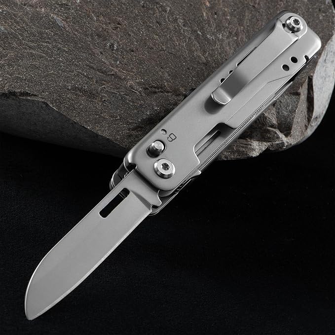 BlackFox Solver BF-207 Multi Tool 13-in-1 Stainless Steel EDC Heavy Duty Pocket Multi-Tool for Everyday Carry Camping Hiking Simple Repair