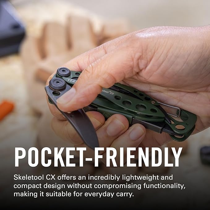 LEATHERMAN Skeletool CX 7-in-1 Lightweight Minimalist Multi-Tool for Everyday Carry (EDC) Home Garden &amp Outdoors OD Green
