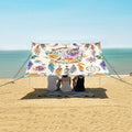 ALAZA Watercolor Ethnic Dream Catchers Flowers Beach Tent Sun Shelter Portable Canopy Sunshade for Outdoor Camping Picnics Backyard Fun 10x9 ft
