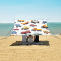 ALAZA Cars Truck Cartoon Beach Tent Sun Shelter Portable Canopy Sunshade for Outdoor Camping Picnics Backyard Fun 10x9 ft
