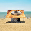 ALAZA Fire Background Football Beach Tent Sun Shelter Portable Canopy Sunshade for Outdoor Camping Picnics Backyard Fun 10x9 ft