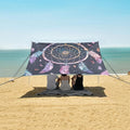 ALAZA Beautiful Hand Drawn Boho Dreamcatcher Beach Tent Sun Shelter Portable Canopy Sunshade for Outdoor Camping Picnics Backyard Fun 10x9 ft