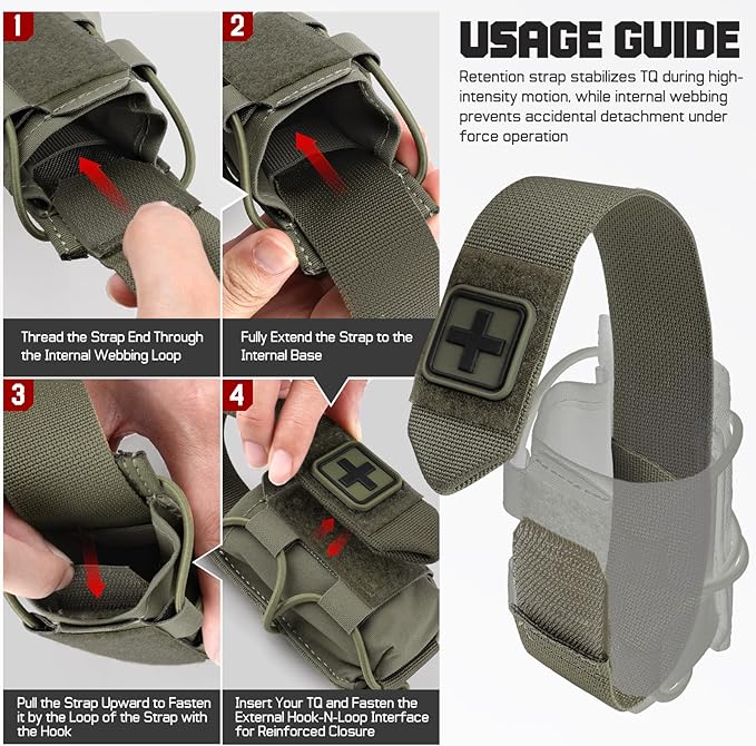WYNEX 2 Pack Shoulder Strap Pad for Vest Carrier MOLLE Tourniquet Holder Tactical Plate Shoulder Pads Strap Cushion Vest Accessories IFAK TQ Holder Tactical Medical TQ Pouch