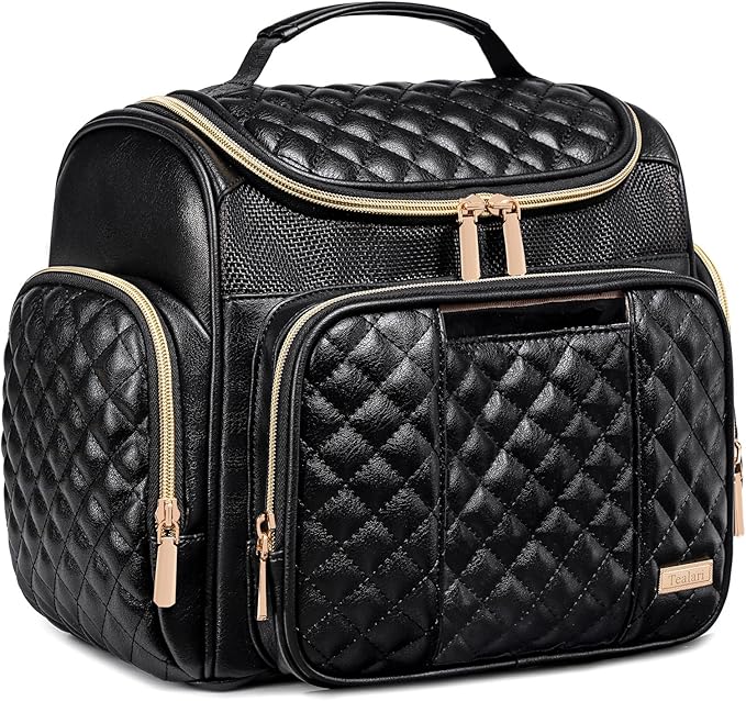 Large Leather Toiletry Bag for Women MenBathroom BagWater Resistant Shower BagMakeup BagPortable Shower Caddy for College DormHanging Travel Toiletry Bag with Transparent Waterproof Phone Pocket