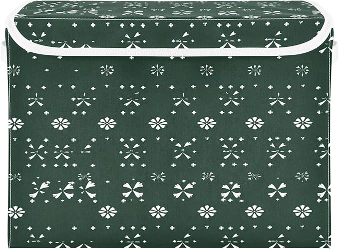 St. Patrick's Pattern Fabric Storage Bins with Lids and HandleFoldable Storage Bins with LidsCloset Organizers for Clothes Storage Room Organization Office Storage Chest Organizer