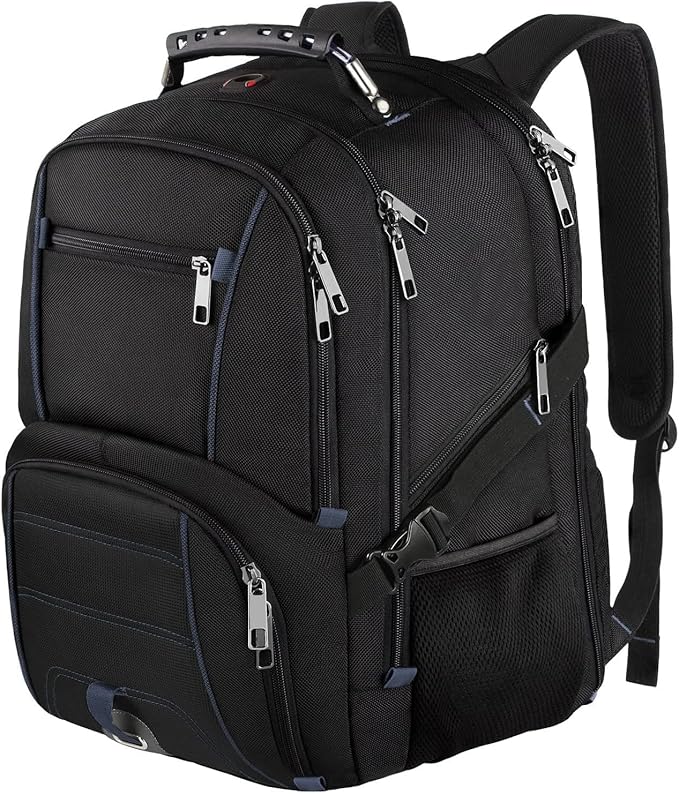 Extra Large 50L Travel Laptop Backpack Computer bag Backbag TSA Friendly Durable Big RFID Heavy Duty Business Tech Backpack Fits 17 Inch Laptops for Men Women
