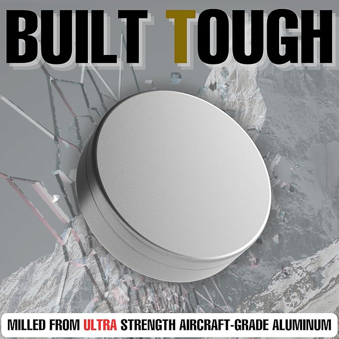 ZPACK Metal Can | Metal Pouch Can | Signature Series | Premium Aircraft-Grade Aluminum Container with Magnetic Closure | Slim EDC Pocket Tin | Carved Engraved Design | Gift for Him (Silver)