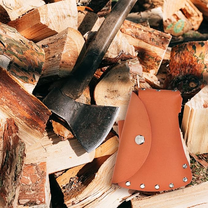 3pcs Portable Axe Leather Cover for Hatchet Sleeve for Outdoor Safety Camping and Hiking Premium Quality Design to Prevent Accidental Cuts and