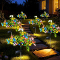 Anothera 6Pcs Solar Butterfly Lights Features Flashing or Steady-on Modes Waterproof Sunflower Garden Lights for Outdoor Patio Lawn Yard Garden Decor Gift for Mom Women Grandma