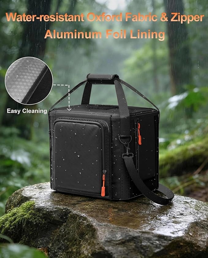Hautton Carrying Case Bag for Jackery 1000 V2 Water-Resistant Durable Protective Storage Bag with Adjustable Shoulder Strap for Portable Power Station Accessories -Black
