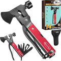 RoverTac 14-in-1 Multitool Camping Axe Hatchet – Essential Camping Gear with Knife Hammer Saw Bottle Opener Screwdriver – Multi Tool with Sheath – Gifts for Men Dad and Outdoor Adventures
