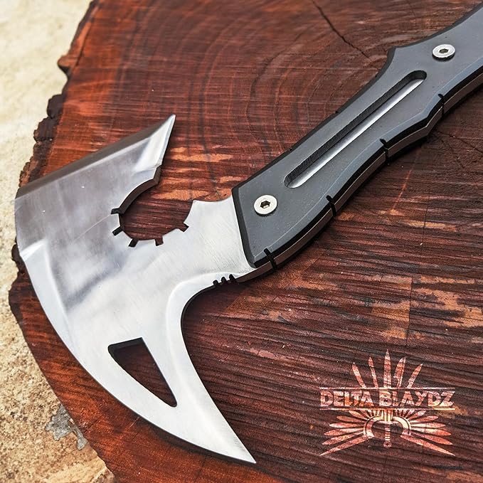 Handmade Resident Evil Requiem Leon's Hatchet with Leather Sheath | RE9 Full Tang Stainless Steel Axe - Leon Kennedy Axe Replica