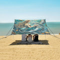 ALAZA Sea Mermaid with Dolphins Fish Beach Tent Sun Shelter Portable Canopy Sunshade for Outdoor Camping Picnics Backyard Fun 10x9 ft