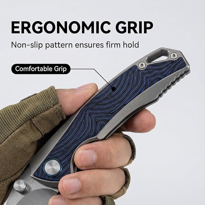 Multi Tool Pocket Knife Hunting Knives &amp Tools Equipment for Emergencies Hiking and Outdoor Camping HRC 58-60 Outdoor Knife for Self Defense Small Pocket Knife for Men