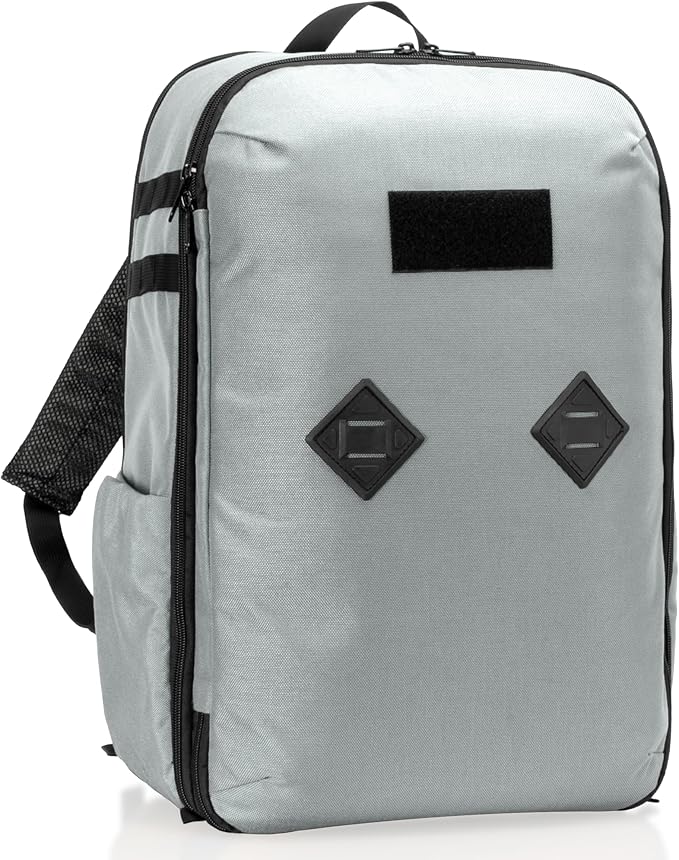 Xtreme Sight Line ~ Large Backpack ~ 16 Laptop Backpack with Removable Faraday Sleeve ~ Heavy-Duty Foam Padded &amp Multiple Large Compartments ~ 1000D Nylon/Spacer Mesh ~ Silver