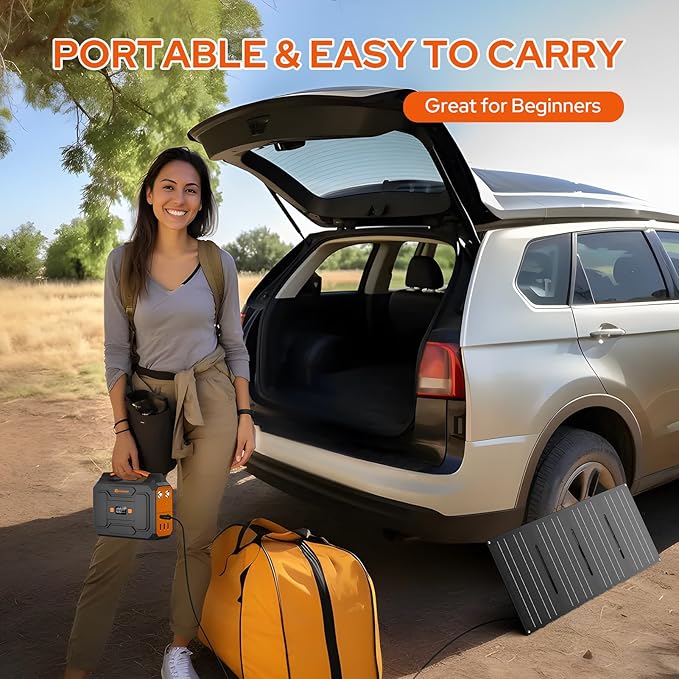 ZeroKor Portable Power Station 100W Power Pack with AC Outlet Portable Solar Generator 146Wh External Battery with DC USB C QC3.0 for Smart Devices Camping Home RV VanLife(without Solar Panel)