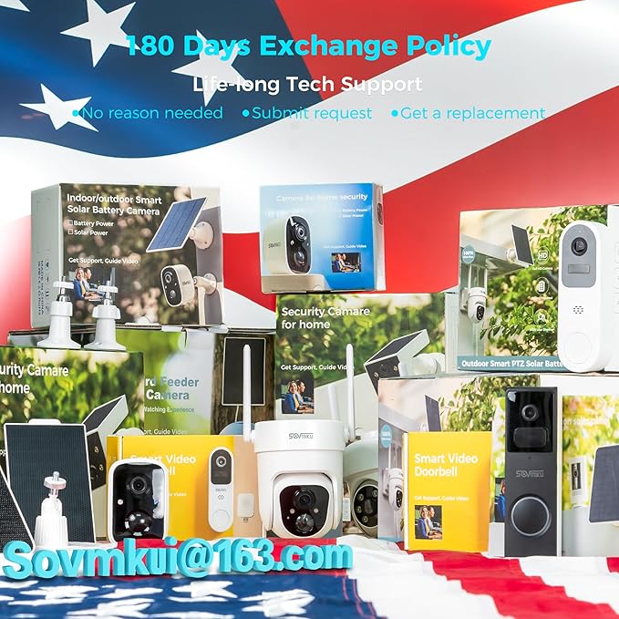 5V 8W Solar Panel for Security Camera For Bird Feeder 4G AOV Trail Cam Ring Tapo Eufy Vicohome Eseecloud Native USB-C Micro-USB &amp DC 3.5mm*1.35mm 23% Conversion 9.8 Ft 180 Days Exchange Po