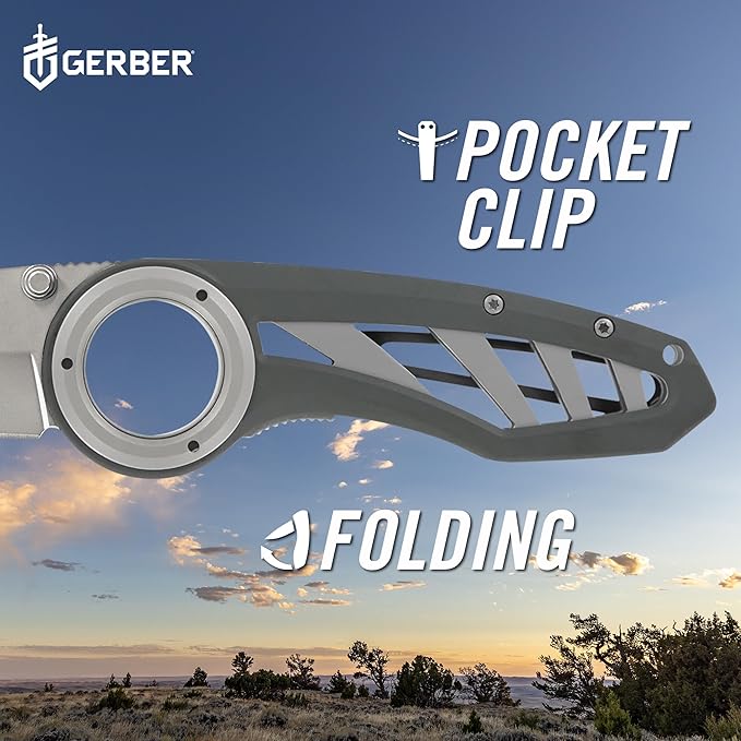 Gerber Gear Remix Folding Pocket Knife 3 Fine Edge Blade Pocket Knife for Survival and Camping Gray