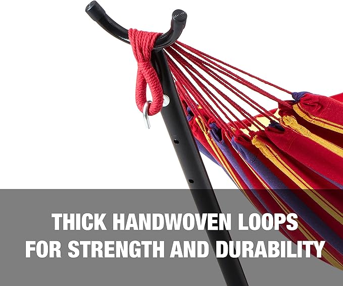 Bliss Hammocks 60 Wide Hammock &amp Built-in Stand w/Carrying Case &amp Hanging Hardware Indoor Outdoor Poolside Patio Backyard Heavy Duty Strong &amp Durable 400 Lbs Capacity