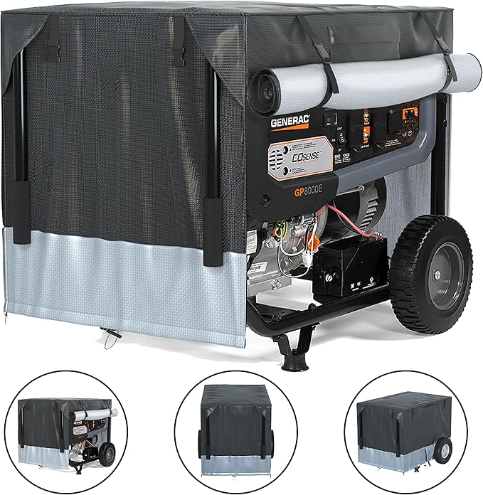 Generator Running Cover Compatible with Generac XT8500EFI GP3600 and Similar Size Generators - Can Be Used While Running