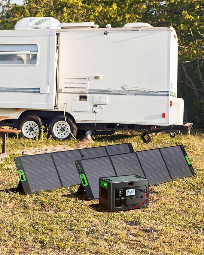 2400W Portable Power Station 1843Wh Solar Generator Home Battery Backup LiFePO4 Battery Supply with 12 Outlets(2400W AC Outlets4800W Peak) USB-C PD100W2Hrs Fast Charge RV Travel