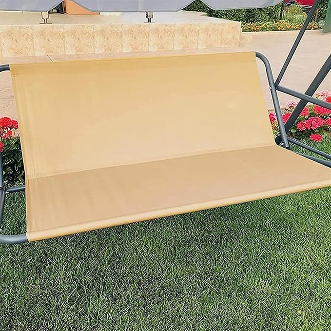 Swing Seat Canopy Replacement with Back Support Waterproof 600D Oxford Fabric Outdoor Garden Chair Replacement Cover