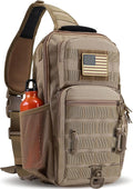 Rover Sling Pack Tactical Shoulder Sling Bag Backpack with Bottle Holder Crossbody Chest Bag Coyote