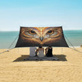 ALAZA Owl Face Beach Tent Sun Shelter UPF50+ Protection Beach Shade Canopy w/ 4 Sandbags for Outdoor Camping Fishing Backyard Fun Picnic 10x9 ft