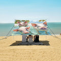 ALAZA Swimming Pigs Palm Tree Beach Tent Sun Shelter Portable Canopy Sunshade for Outdoor Camping Picnics Backyard Fun 10x9 ft