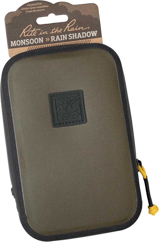 Rite in the Rain Weatherproof Rain Shadow Storage Pouch 9” x 4.5” TPU Material (No. M947)