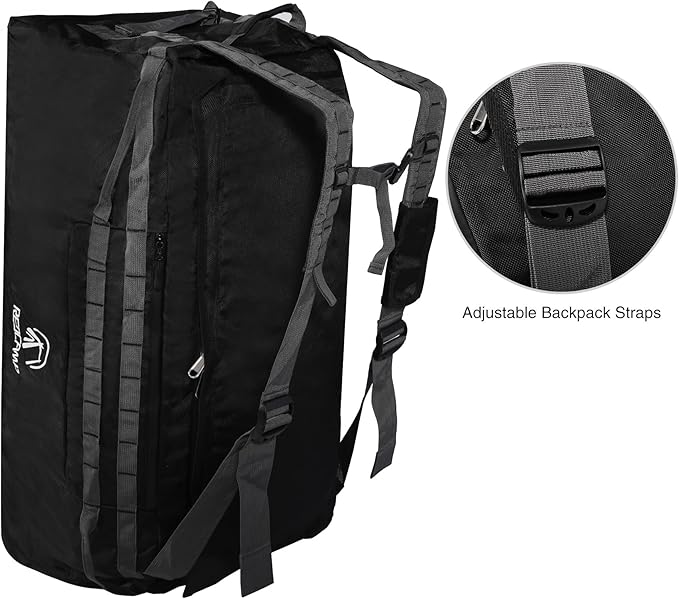 REDCAMP 85L/120L/140L Foldable Duffle Bag with Wheels Large Travel Duffel Bag