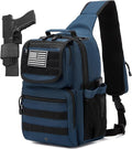 ATBP Tactical Crossbody Bag Holster Shoulder Backpack 6 Elastic Slots Water Bottle Holder Carrier Accessories Pouch 15L