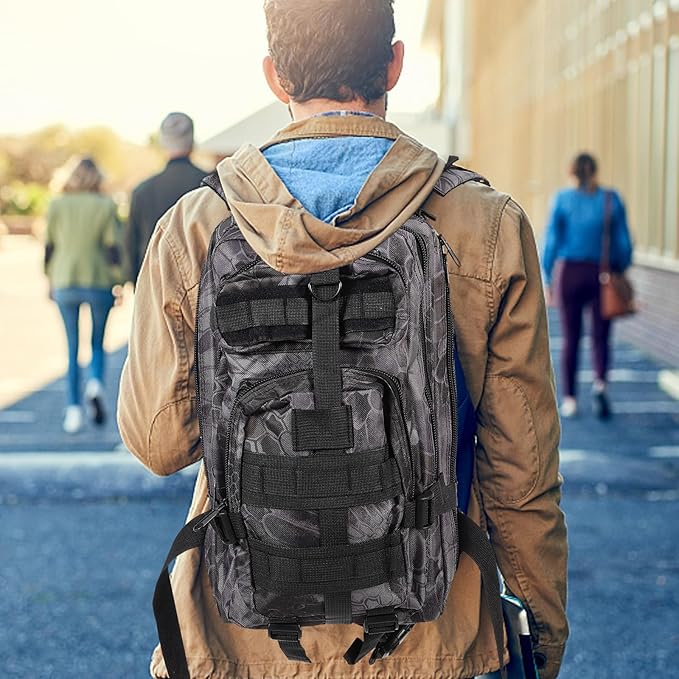 Abaodam Outdoor Tactical Backpack 3p Oxford Cloth Hiking Knapsack Large Capacity Equipment Organizer for Camping and Outdoor Sports