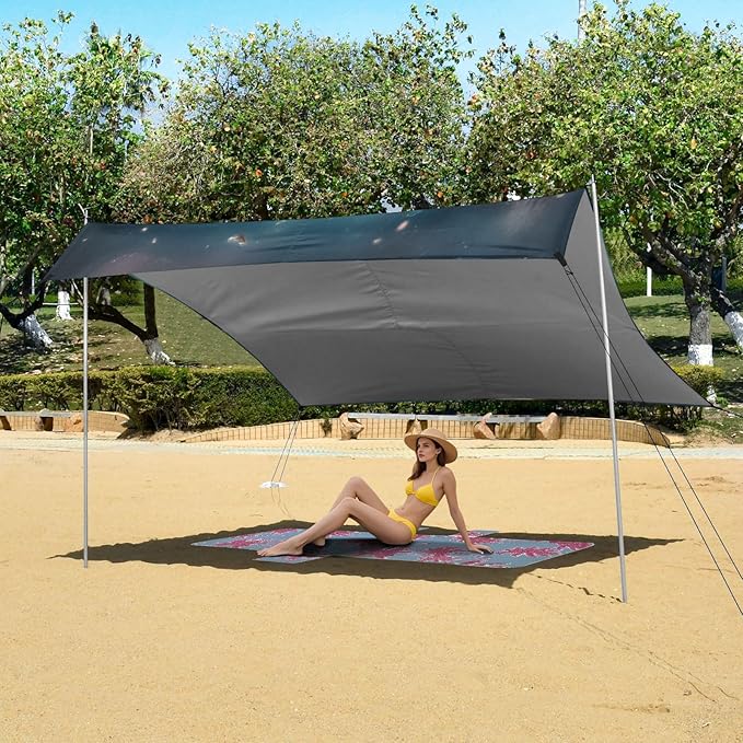 ALAZA Funny Dog Nebula Football Beach Tent Sun Shelter Portable Canopy Sunshade for Outdoor Camping Picnics Backyard Fun 10x9 ft