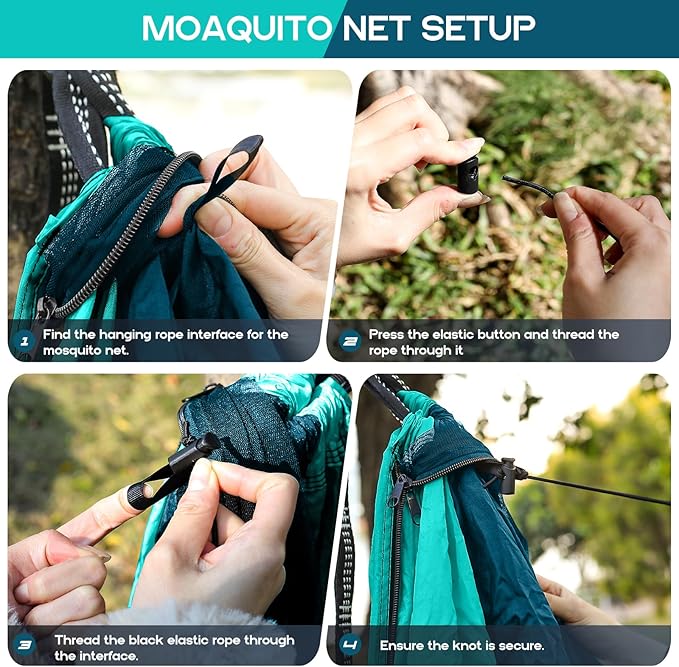 Camping Hammock Mosquito NetDouble &amp Single Portable Hammocks Hammocks with 2 Tree StrapsHammock Tent for Travel CampingCamping Accessories for Indoor Outdoor Hiking Backpacking Backyard Beach