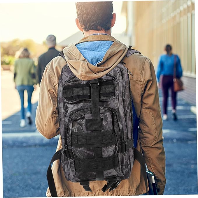 Outdoor Tactical Backpack Large Capacity Practical Storage for Camping and Survival Gear Sturdy Water-Resistant Design Multi-Purpose Double Shoulder Bag for Hiking and Travel