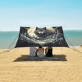 ALAZA Wolf Space Mountains Forest Beach Tent Sun Shelter Portable Canopy Sunshade for Outdoor Camping Picnics Backyard Fun 10x9 ft
