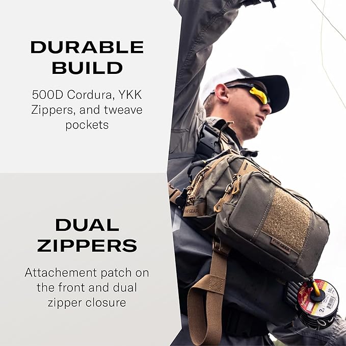 FHF Gear E4 Pouch – Large Multipurpose MOLLE Storage Pouch with Dual Zippers for Chest Rigs Hip Belts &amp Outdoor Gear